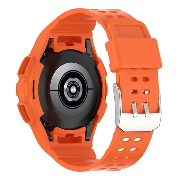 Pehmeä TPU-ranneke integroitu Samsung Galaxy Watch4 Classic 46mm -kelloon, kellokotelolla Orange