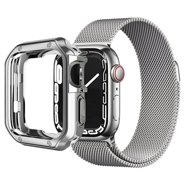 Skyddande fodral för Apple Watch Series 1/2/3 38 mm, exakt utskärning, droppskydd i TPU Silver