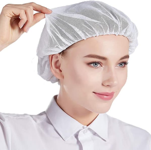 Acsergery 5x Unisex Mössor Mesh Industriell Workshop Skyddande Arbets Elastisk Kök Present