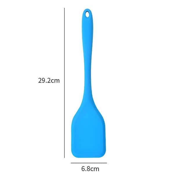 En-delad silikonspatel, köksredskap, non-stick köksspatel, rosröd blue