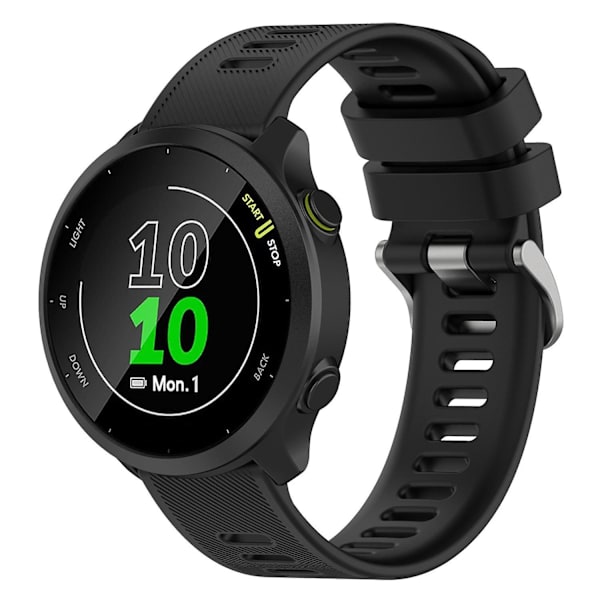 Twill silikonarmband för Samsung Galaxy Watch 4/5/6 40/44mm/Watch6 Classic 43/47mm/5 Pro 45mm Black