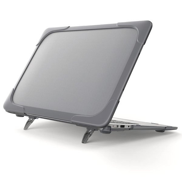 Kova PC Naarmuuntumaton Läppärikotelo MacBook Air 13\" A1466 / A1369 -malleille, Suojaava Kannettavan Tietokoneen Jalustakotelo Grey