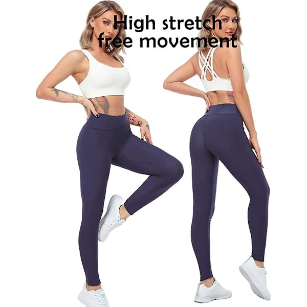 Dame Vinter Termo Sorte Tykke Fleeceforede Leggings UK