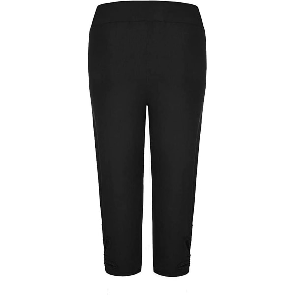 Högmidjade leggings för Yetsye-kvinnor. Mjuka elastiska ogenomskinliga leggings med magkontroll Black