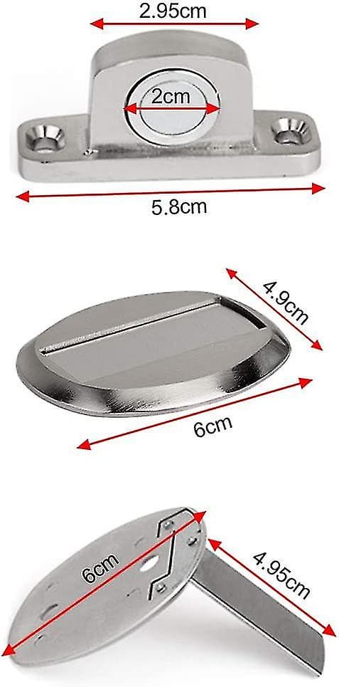Metal Dørstopper Magnet Ingen Boring Rustfrit Stål Dørstopper Gulv