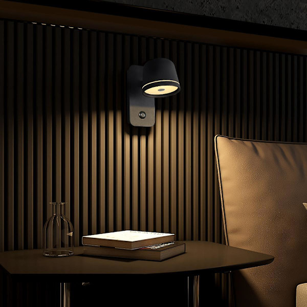 Dimbar Nordisk Vägglampa LED Sänglampa Sovrum Dimbar Vägglampa Vardagsrum Modern Läslampa Dimmerströmbrytare Vägglampa Väggmonterad Lampa -GSL with plug