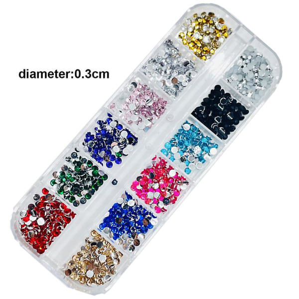 Nagelkonst Strass  Färgglada Strass För Nageldesign Strass style 5