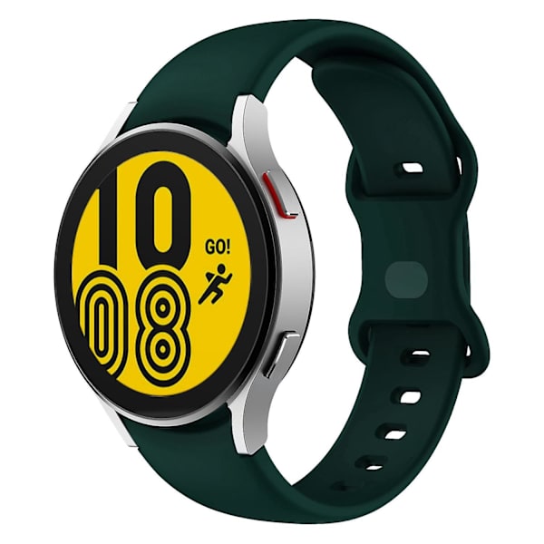 Säädettävä soljellinen silikoni kellon ranneke Samsung Galaxy Watch4 Classic 42/46mm/Active 40/44mm -kelloille Green