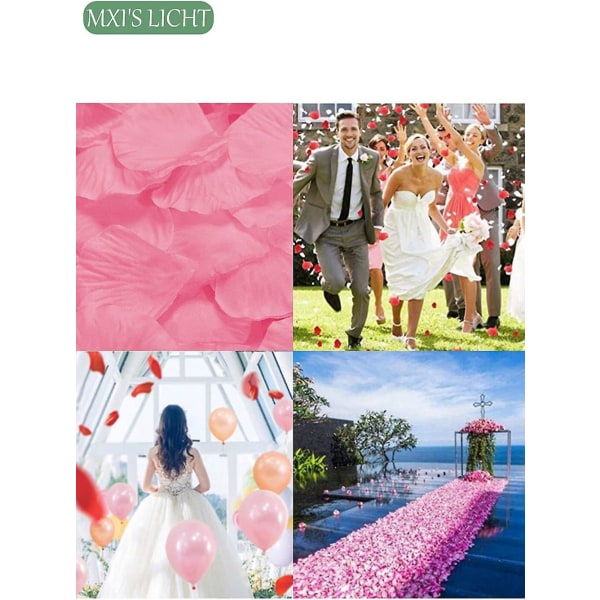 4000 Roseblader, Kunstige Silkeblader Romantisk Dekor Til Bryllup Valentinsdag Event Og Forlovelse