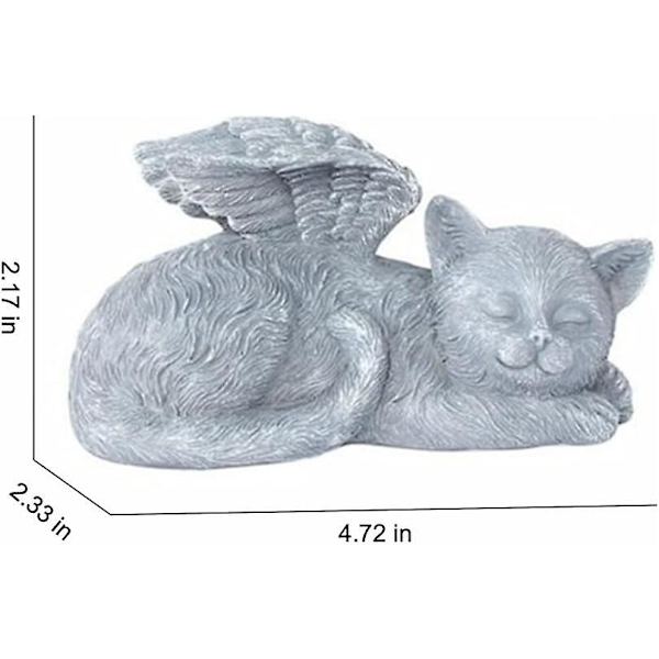 Ängel Hund Katt Minnessten Staty, Husdjur Minnesstenar, Husdjur Minnessten Trädgård Dekor Valp Gravsten Skulptur Prydnader Cat