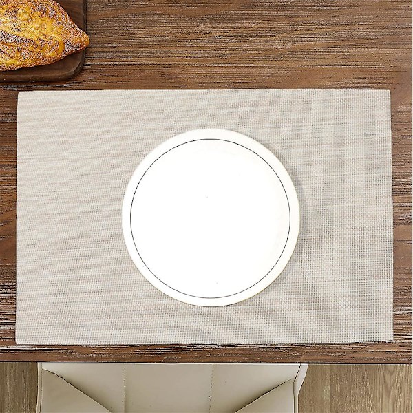 Lämmönkestävät tablettien suojukset, tahroja hylkivät, liukumattomat, pestävät PVC-pöytämatot beige