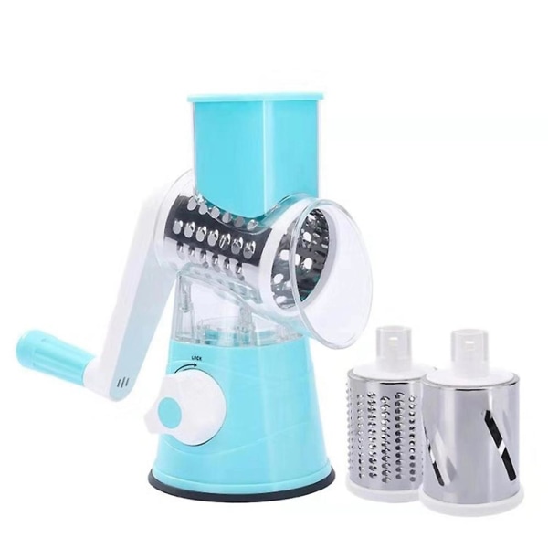 3-i-1 Multifunktionell Grönsaksskärare Handvev Slicer Lök Cutter Chopper Köksredskap Blue