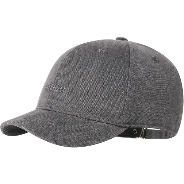 Kort skärm basebollkeps enfärgad bomull pappa keps utomhus trucker keps casual solkeps låg profil keps Grey