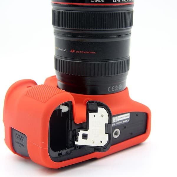 Flexibelt silikonkameraskydd för Canon EOS 6D Mark II Red