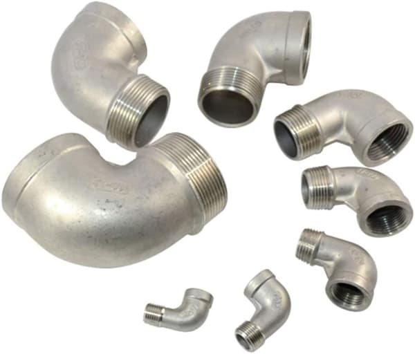 1/4\" Hun x 1/4\" Han gadealbue gevindrørsfittings Rustfrit stål 304 BSPT