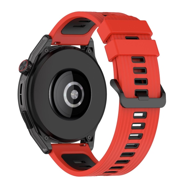 Silikonarmband för Huawei Watch GT/GT 3 46mm /Watch 4/ Galaxy Watch 46mm/Garmin Forerunner 265 Red Black