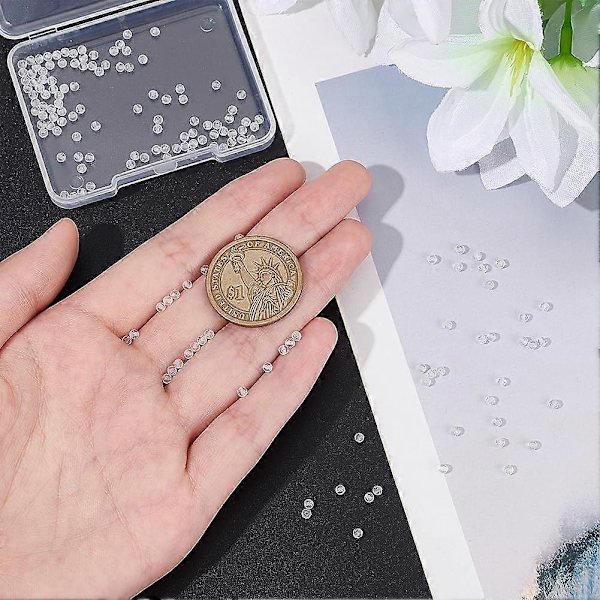 Cirka 158-205 st Facetterade Naturstenspärlor 2mm Kvartskristallpärlor Runda Ädelstenar Lösa Pärlor Distanspärlor för DIY-Hantverk Halsband Armband Smycken