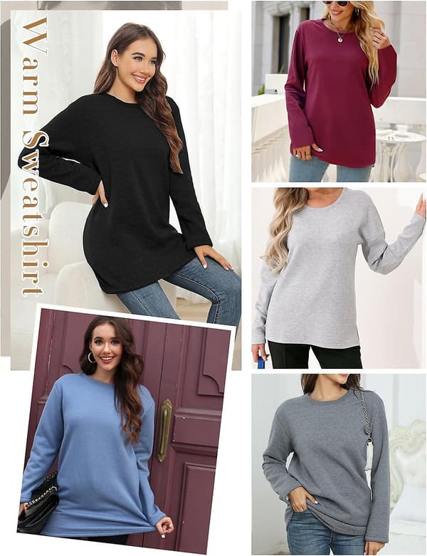 Fleece Sherpa-foret Pullover Vinter Varm Myk Genser for Loungewear, Dame