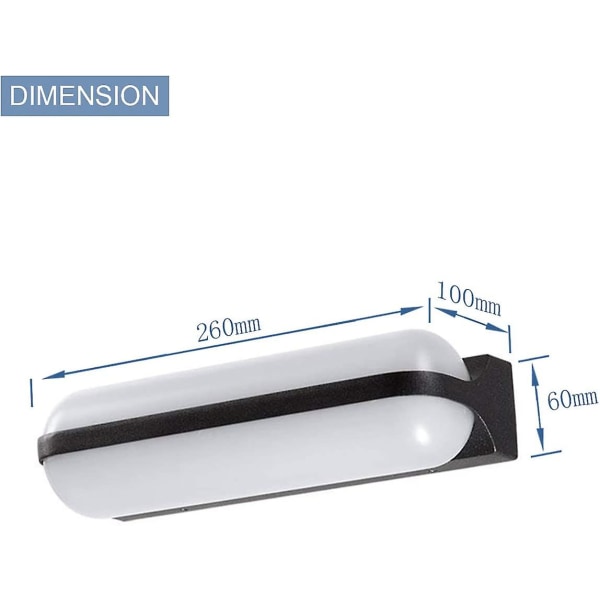 Ip65 Led Ulkoseinävalaisin Moderni Vedenpitävä Seinälamppu / Alumiini / 3000k Lämmin Valkoinen / Led-seinävalaisin