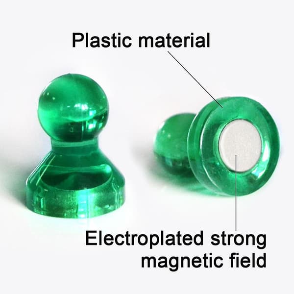 Tryckknappmagneter, praktiska kylskåpsmagneter, perfekta för whiteboardmagneter, kontorsmagneter, kartmagneter Green medium