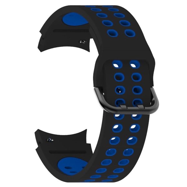 Tvåfärgad 20 mm silikonarmband för Samsung Galaxy Watch 4/5/6 40 mm 44 mm / 5 Pro 45 mm Black  Blue