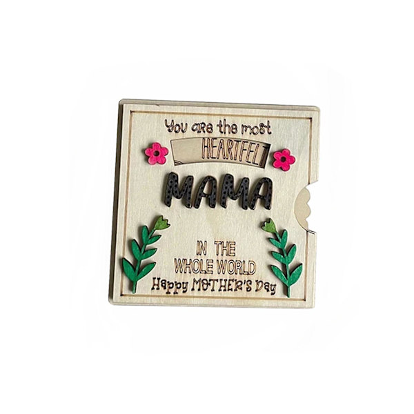 Bästa erbjudandet Mors dag-kort för mamma, grattis på mors dag Trä unikt gratulationskort