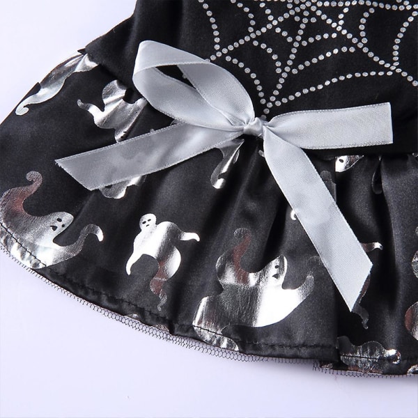 Halloween Hundekjole, Edderkoppespind Kæledyrstøj Sløjfe Prinsesse Nederdel Til Halloween Dekorationsfest S XL