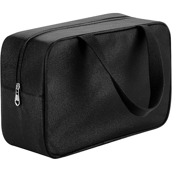 Premium Buffalo Læder Unisex Toilettaske Sæt (distressed Tan) Black