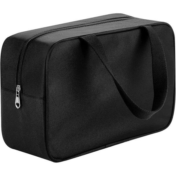 Premium Buffalo -nahkainen unisex-kosmetiikkalaukku (kulunut ruskea) Black