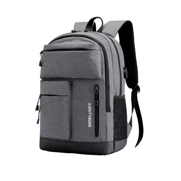 Ny het 15,6 tums extra stor resväska för bärbar dator, datorryggsäck, stöldskyddsarbetsväskor med USB-laddningsport, affärs Tsa-ryggsäckar Durab Dark grey