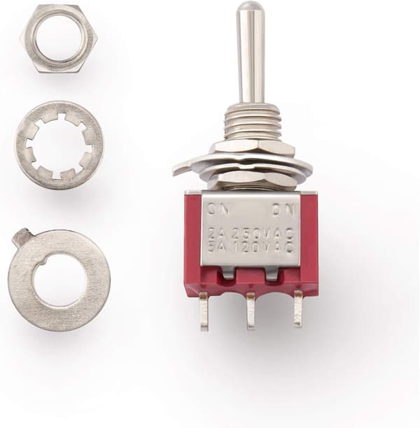 5 stk. Mini Mikro Vippekontakt Til/Til SPDT - AC 250V/2A, 120V/5A