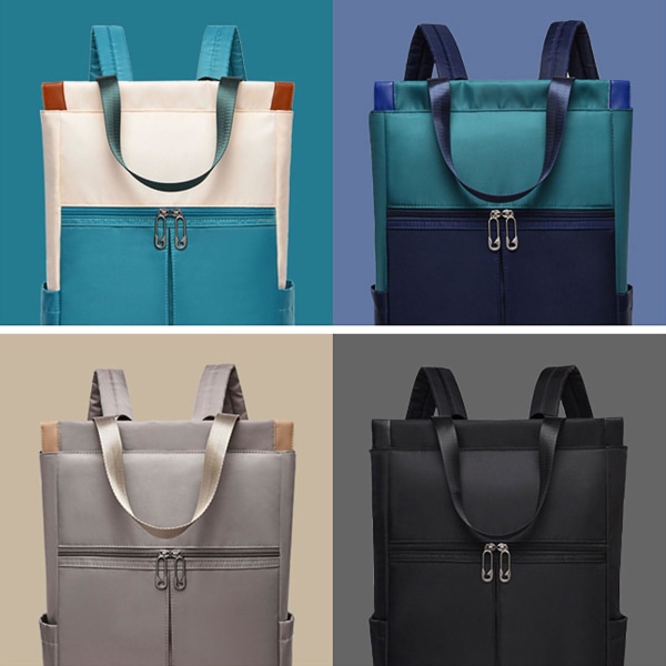 Damkonvertibel Tote Daypack Laptop Ryggsäck College Skola Resväska Passar 14 Tums Laptop Blue