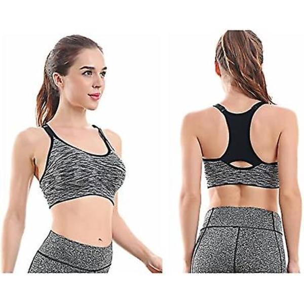 Sports BH Vadderad Sömlös BH Push Up För Yoga Fitness Träning