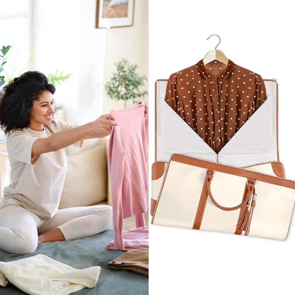 2024 Reiseklespose, Stor PU Draktdraktpose med Skopose, Multifunksjonell Duffelbag for Reise, Strand eller Camping -GSLA pink