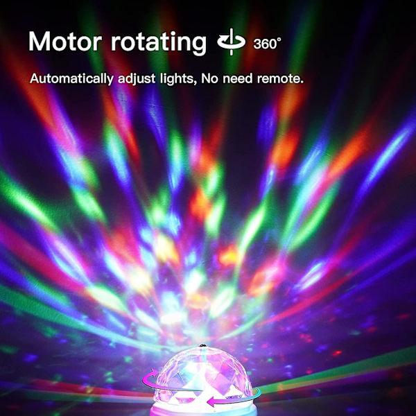 3-pack färgskiftande glödlampor E26, RGB flerfärgade skiftande fest LED-lampor stroboskop kristall scenlampor för disco, födelsedagsklubb bar för hemmafester