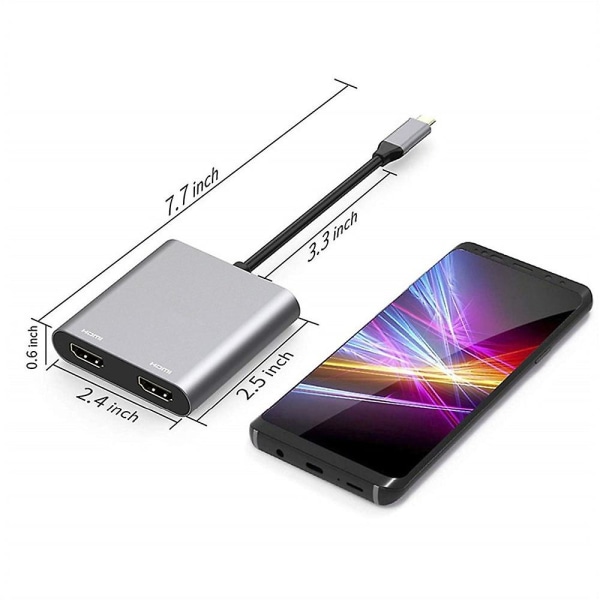 Usb Type C Laptop Docking Station Dual Display Hdmi Dual Display Usb 3.0 Hub Adapter Dock