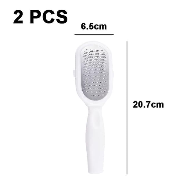 Fodfil til pedicure, callusfjerner, professionel fodrasp i rustfrit stål til fodpleje 2pcs style one white