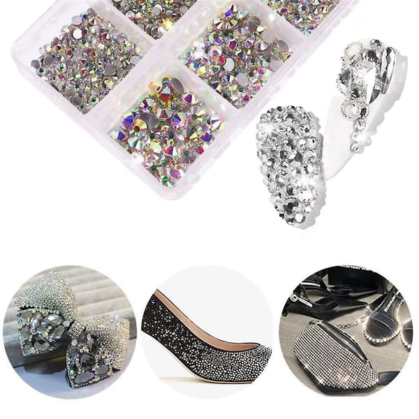 Flat Back Nail Art Krystallsteiner Krystall Flatback Steiner For Utsmykning style 1