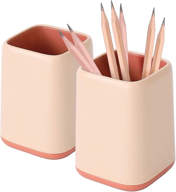 Hållbar skrivbordsarrangör pennhållare Light Pink