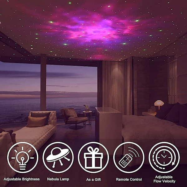 Astronaut Stjerneprojektor Galaxy Natlys Rumprojektor Stjerneklart Nebel Loft LED Lampe Med Timer Og Fjernbetjening
