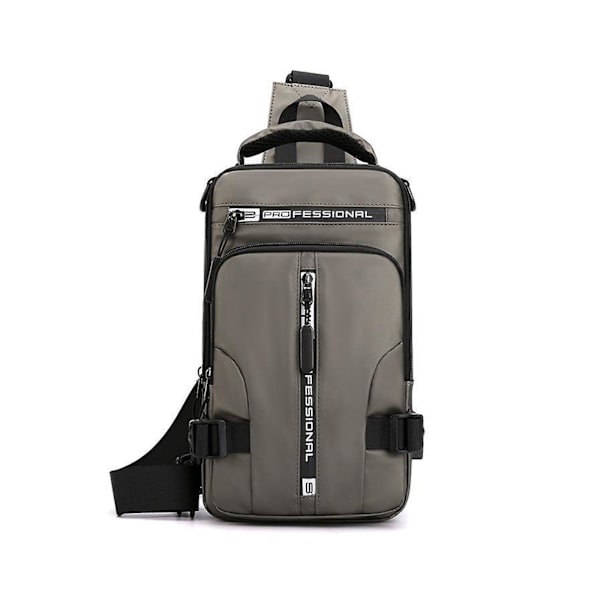 Multifunktionelle Crossbody Tasker til Mænd med USB Opladningsport khaki