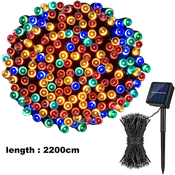 Solar Julelys LED - 22 meter 200 LED 8 tilstande Fe Lys Til Have, Hegn, Altan four colors