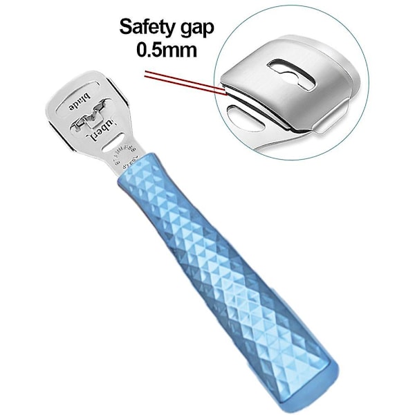 Ruostumattomasta teräksestä valmistettu muunneltava jalkaraspi- ja raspisetti, pedikyyri työkalu kovettumien poistaja jalkojen kuorinta Blue Dead Skin Planer Set Compact Case