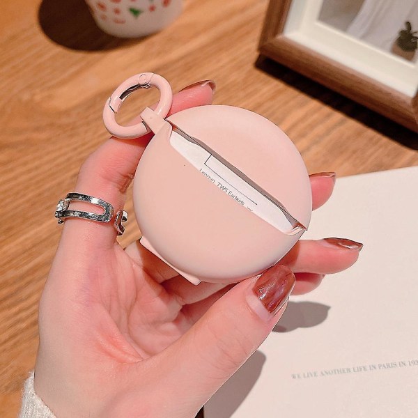 Fodral för Lenovo HT38 trådlösa Bluetooth-hörlurar, TPU-skydd, flexibelt fodral Pink