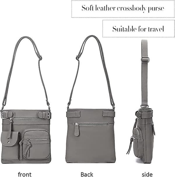 Skuldervesker for kvinner, crossbody-vesker grey