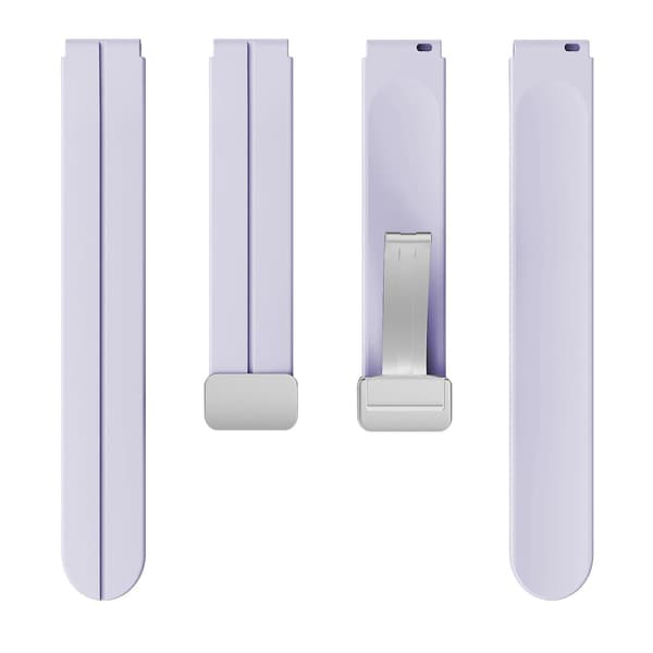 För Keep B4/Huawei Watch Fit Mini klockarmband 16mm silikon handledsrem, silver fällbart spänne Purple