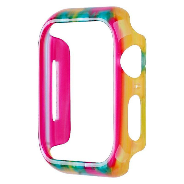 Resin Watch Case för Apple Watch Series 4/5/6/SE/SE (2022) 40mm, Anti-Drop Sports Watch Case Cover Rainbow