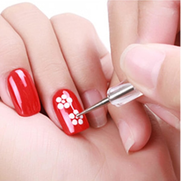 5 stk 2-vejs dotting pen værktøj neglekunst tip dot maling manicure sæt