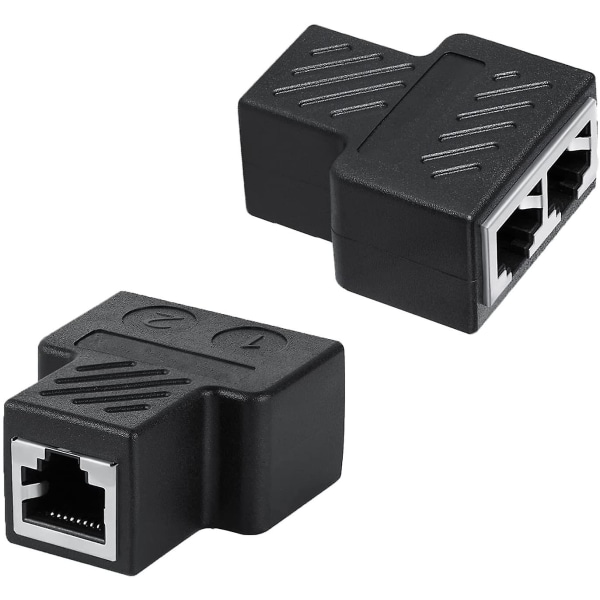 Rj45 Liitin [2 kpl], Rj45 Jakajaliittimet Adapteri 1-2 Ethernet Jakaja Kaksois