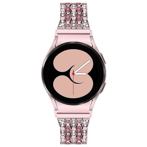 Watch för Samsung Galaxy Watch4 Active 40mm/44mm/Watch4 Classic 42mm/46mm 5 pärlor 3 rader Rose Pink Rose